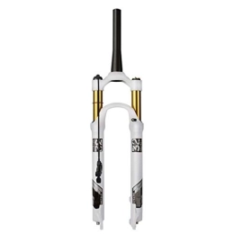 HerfsT Mountain Bike Fork HerfsT 26 / 27.5 / 29 Inch Magnesium Alloy Suspension Fork, Mountain Bike Shock Absorber Front Fork (white)