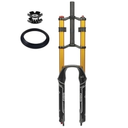 HerfsT Spares HerfsT Bike Suspension Forks 26 / 27.5 / 29'' MTB Bicycle Suspension Fork Mountain Bike Oil Spring Front Forks 28.6mm Straight Tapered Tube 9 * 100mm QR 150mm Travel Damping Adjustment