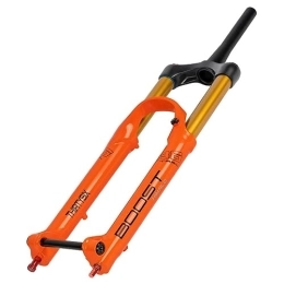 HIMALO Mountain Bike Fork HIMALO 27.5 / 29 Mountain Bike Suspension Fork Travel 160mm Double Air MTB Fork Boost 110 * 15mm Thru Axle 1-1 / 2'' Tapered Fork Rebound Adjustable Manual Lockout (Color : Orange, Size : 29'')