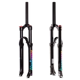 HSGAV Mountain Bike Fork HSGAV MTB Air Suspension Fork Mountain Bike Front Forks with ABS Lock, Straight Tube, Manual Lockout, Air Damping Adjustment, Travel 100mm Disc Brake 9mmQR, 27.5inch