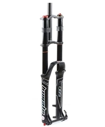 HSQMA Mountain Bike Fork HSQMA 26 27.5 29 Inch Mountain Bike Suspension Fork Travel 140mm Downhill MTB Double Shoulder Oil Fork DH / XC Disc Brake 1-1 / 8 Thru Axle With Damping HL (Color : Black, Size : 27.5 inch)