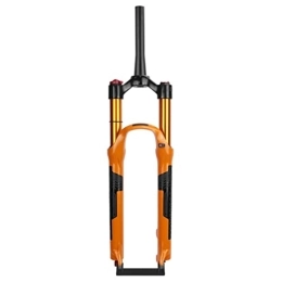 HSQMA Mountain Bike Fork HSQMA 26 / 27.5 / 29 Inch MTB Bike Suspension Forks Air Front Fork Travel 100mm 1-1 / 2 Tapered Tube QR 9mm Manual Lockout Damping Rebound Adjustment For AM XC (Size : 27.5inch orange)