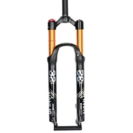 HSQMA Mountain Bike Fork HSQMA 26 / 27.5 / 29 Inch MTB Suspension Fork Straight Tube Air Spring Front Fork QR 9mm Travel 100mm Mountain Bike Fork Manual / Remote Lockout XC AM Bicycle Forks (Color : Manual, Size : 27.5inch)
