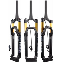 HSQMA Mountain Bike Fork HSQMA 26 / 27.5 / 29 Mountain Bike Suspension Fork Travel 100mm MTB Air Fork Rebound Adjust 15mm Thru Axle Front Fork 1-1 / 8'' Straight / Tapered (Color : Tapered, Size : 29inch)