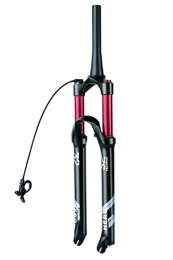 HSQMA Mountain Bike Fork HSQMA 26 / 27.5 / 29'' MTB Air Fork Mountain Bike Suspension Fork Travel 100mm Disc Brake Bicycle Front Fork QR 9mm (Color : Tapered remote, Size : 29'')