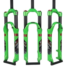 HSQMA Mountain Bike Fork HSQMA Mountain Bike Air Suspension Forks 26 / 27.5 / 29 MTB Fork Disc Brake Bicycle Front Fork 1-1 / 8 9mm QR 120mm Travel Ultralight HL (Color : Green, Size : 29inch)