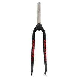 HSQMA Mountain Bike Fork HSQMA Mountain Bike Rigid Fork 26 / 27.5 / 29er Aluminum Alloy MTB Fork 1-1 / 8'' Straight Threadless Disc Brake Bicycle Front Fork Quick Release 9mm (Color : Red, Size : 27.5inch)