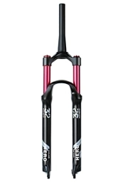HSQMA Mountain Bike Fork HSQMA Mountain Bike Suspension Fork 26 / 27.5 / 29 Inch MTB Air Fork Travel 120mm 1-1 / 8 1-1 / 2 Bicycle Front Fork QR 9mm Disc Brake (Color : Tapered manual, Size : 26'')