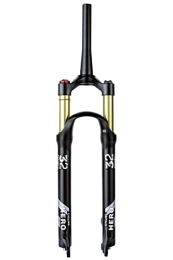 HSQMA Mountain Bike Fork HSQMA MTB Fork 26 / 27.5 / 29 Inch Mountain Bike Suspension Fork Travel 100mm Air Fork Disc Brake Bicycle Front Fork QR 9mm (Color : Tapered manual, Size : 29'')
