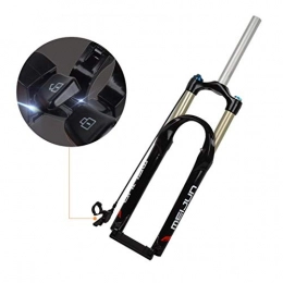HWL Spares HWL 26 Inch MTB Bicycle Suspension Fork, Aluminum Alloy Bike Remote Lock Out 1-1 / 8" Disc 27.5 Inch Gas Fork Suspension Travel 100mm (Color : Black, Size : 26 inch)