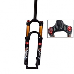 HWL Spares HWL 26 Inch MTB Suspension Fork, Aluminum Alloy 27.5" Bike Remote Lock Out Steerer 1-1 / 8" Disc AIR Suspension Travel 100mm (Color : A, Size : 26 inch)