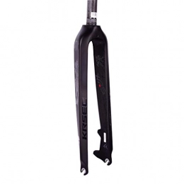 HWL Spares HWL 700C Suspension Fork 26 Inch Bike 3K Carbon Fiber 1-1 / 8" Straight Tube MTB Unisex's Disc Brake Travel 100mm Black 525g (Size : 26 inch)