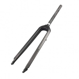 HWL Spares HWL Ultralight Carbon Fiber Suspension Fork 26", MTB 3K Bicycle Disc Brake Rigid Front Fork 1-1 / 8" 27.5 / 29 Inch Travel 100mm (Size : 27.5inch)