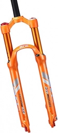 HXJZJ Spares HXJZJ 26 / 27, 5" mountain Bike Suspension Fork, Double Chamber Air MTB Suspension Fork Air Suspension Fork Bicycle Suspension Fork with Damping Adjustment Travel 100mm, Orange-27.5