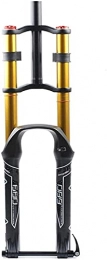 HXJZJ Spares HXJZJ Bicycle Front Forks Downhill Fork 26 / 27.5 / 29 Inch MTB Ultralight Mountain Bike Suspension Fork Air Shock 135mm Kids Bike Fork Disc Brake Bicycle Front Fork 1-1 / 8" Straight, Gold-29inch