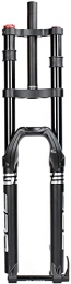 HXJZJ Mountain Bike Fork HXJZJ Mountain Bike Downhill Air Front Fork 27.5 29 Inch, Double Shoulder, MTB DH Disc Brake Suspension Forks Axle 15x100mm, 27.5Inch