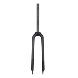 IOPY Spares IOPY Mountain Bike Rigid Forks Carbon Fork 26in / 27.5in / 29in Threadless Straight Tube 1-1 / 8"MTB Bike Fork For Disc Brake (Color : Black, Size : 27.5in)