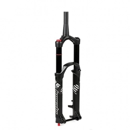Jejy Spares Jejy Travel 180mm MTB 27.5 / 29 Inch Air Forks Thru Axle 15x110mm, Magnesium Alloy Tapered Steerer 1-1 / 8" Mountain Bicycle Suspension Fork Outdoor (Color : Black, Size : 27.5)
