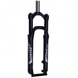 JIE KE Spares JIE KE Fat Tire Front Suspension Fork 26 / 27.5 / 29 Inch Bicycle Fork MTB Air Suspension Fork Disc Brake QR 105mm Travel Straight 1-1 / 8" HL / RL Mountain Bike Fork (Color : A-BLACK, Size : 26IN)