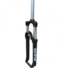 JIE KE Spares JIE KE Fat Tire Front Suspension Fork 26 Inch Mountain High-Carbon Steel Downhill Fork Straight Tube 1-1 / 8" Disc Brake Stroke 100mm QR MTB Bicycle Forks 2400g Mountain Bike Fork (Color : BLACK)