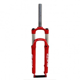 JIE KE Spares JIE KE Fat Tire Front Suspension Fork 26 Inch Mountain High-Carbon Steel Downhill Fork Straight Tube 1-1 / 8" Disc Brake Stroke 100mm QR MTB Bicycle Forks 2400g Mountain Bike Fork (Color : RED)