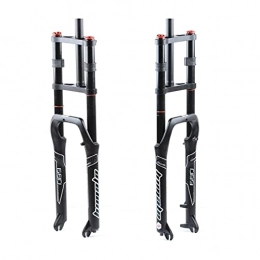 JINMEI Spares JINMEI Double Shoulder Fat Fork Adjusting The Rebound Fat Bike 26"4.0" Air Suspension Fork Mtb Mountain Bike 135Mm Magnesium Alloy