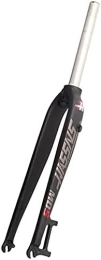 JKAVMPPT Mountain Bike Fork JKAVMPPT 1-1 / 8" Full Aluminum Alloy 26 / 27.5 / 29" Bike Rigid Disc Brake MTB Fork Straight Tube For Mountain Bike Front Forks (Color : Gray Label)