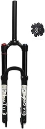 JKAVMPPT Mountain Bike Fork JKAVMPPT 26 / 27.5 / 29 Bicycle Travel 140mm MTB Air Suspension Fork, Ultralight QR 9mm Straight / Tapered Tube XC AM Mountain Bike Front Forks (Color : Straight Manual Lock, Size : 29 inch)
