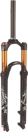 JKAVMPPT Spares JKAVMPPT 26 / 27.5 / 29'' Mountain Bike Suspension Forks Disc Brake MTB Air Fork Damping Adjust Travel 100mm 9mm 1-1 / 8 Bicycle Front Fork Ultralight HL 1750G (Color : 26inch Black Gold)