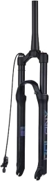 JKAVMPPT Mountain Bike Fork JKAVMPPT 26 27.5 29in MTB Suspension Fork Travel 100mm 1-1 / 2" Tapered Tube Disc Brake QR 9mm Line Control Mountain Bike Front Forks Magnesium +Aluminum Alloy (Color : Black, Size : 27.5")