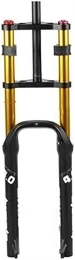 JKAVMPPT Spares JKAVMPPT Fork 26 27.5 29 Inch Rebound Adjust 1 1 / 8 Straight Tube QR 9mm Manual Lockout XC AM Ultralight Mountain Bike Front Forks (Color : Gold, Size : 26in)