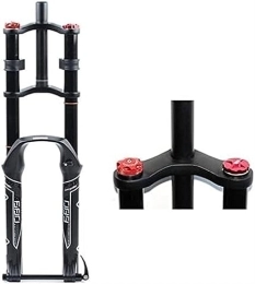 JKAVMPPT Mountain Bike Fork JKAVMPPT Mountain Bicycle Suspension Bike Front Fork, DH FR AM Double Crown Fork, MTB Downhill Spring Pressure System, Fork Quick Release / Thru Axle (Color : Air Thru Axle, Size : 29in)