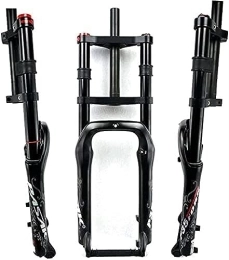 JKAVMPPT Mountain Bike Fork JKAVMPPT Suspension Forks Double Shoulder Fat Bike Fork Bicycle 20" 4.0" Air Forkes Snow MTB Moutain 20inch Snow Bike Front Fork 135mm Magnesium Alloy (Color : Matte Black)