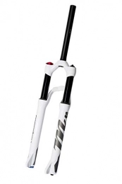 juqingshanghang1 Spares juqingshanghang1 Cycling Equipment Bicycle Fork 27.5 Inch 29 Inch 100mm Barrel Shaft 100x15mm MTB Suspension Oil And Gas Front Fork for bike (Color : Line white 29)