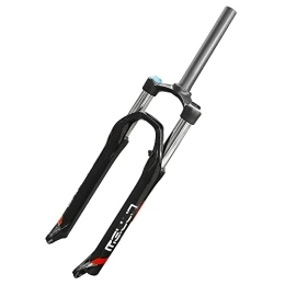 JXRYFMCY Mountain Bike Fork JXRYFMCY Bike Straight Steerer Fork Aluminum Alloy Shoulder-controlled Hydraulic Suspension Fork Mountain Bike Oil Spring Front Fork for Bicycle Accessories (Color : Black, Size : 27.5 inch)