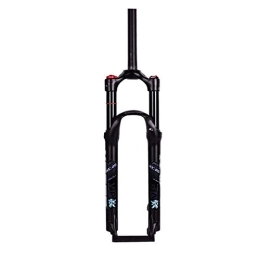 KANGXYSQ Mountain Bike Fork KANGXYSQ 26 / 27.5 / 29 Inch Mountain Bike Air Fork, Suspension Fork 120mm Stroke Shoulder Control Straight Pipe 28.6mm 1-1 / 8” (Color : Black, Size : 26in)