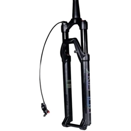 KANGXYSQ Spares KANGXYSQ Mountain Bike Front Fork 27.5 / 29 Inch Bike Fork Suspension 32 Thru Axle Tapered MTB Rebound Adjust Air Spring Romete Lockout Shocks (Color : 110 * 15 Tapered-remote, Size : 27.5inch)