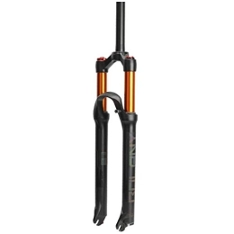 KANGXYSQ Mountain Bike Fork KANGXYSQ Mountain Bike Suspension Fork, Outdoor Aluminum Alloy Disc Brake Damping Adjustment Cone Tube 1-1 / 8" Travel 100mm (Color : A, Size : 29inch)