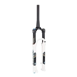 KANGXYSQ Mountain Bike Fork KANGXYSQ MTB Suspension Fork Alloy Tapered Air Fork, for 26 Inch 27.5 Inch 29 Inch Mountain Disc Brake Bike - White (Size : 27.5 inch)