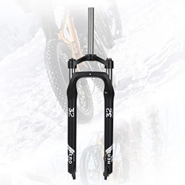 KLWEKJSD Mountain Bike Fork KLWEKJSD 20 / 26x4.0inch Fat Bike Fork Manual Lockout Travel 85mm Mechanical Fork 1 1 / 8 Straight Tube QR 9mm Disc Brake Mountain Bike Spring Suspension Fork (Color : Svart, Size : 26x4.0'')