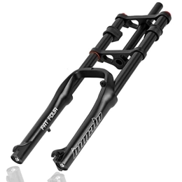 KLWEKJSD Mountain Bike Fork KLWEKJSD 20-inch Bike Fork Rebound Adjust Mountain Bike Fork QR 9mm Disc Brake Travel 110mm Bicycle Fork Manual Lockout Suspension Fork For 4.0 Tire (Color : Svart, Size : 20x4.0in)