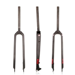 KLWEKJSD Spares KLWEKJSD MTB Rigid Fork 26” / 27.5“ / 29“ Full Carbon Fiber Hard Fork 1-1 / 8'' Straight Tube Disc Brake QR 9mm Mountain Bike Front Fork (Color : Svart, Size : 27.5in)