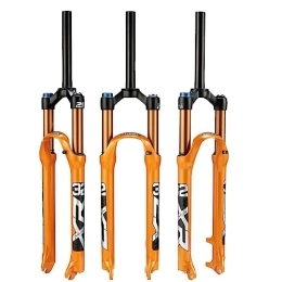 KRSEC Mountain Bike Fork KRSEC 26 / 27.5 / 29 MTB Air Suspension Fork Travel 120mm, Rebound Adjust 1 1 / 8 Straight / Tapered Tube QR 9mm Manual / Remote Lockout XC AM Ultralight Mountain Bike Front Forks, Orange