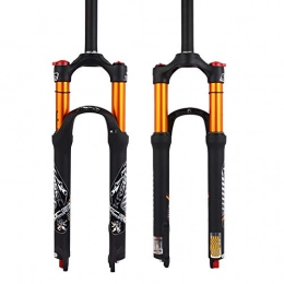 KRSEC Spares KRSEC UK STOCK 26 / 27.5 / 29 Air Rebound Adjust MTB Suspension Forks, Straight Tube 28.6mm QR 9mm Travel 115mm Crown Lockout Mountain Bike Forks, Gas Shock Absorber XC / AM / FR Bicycle