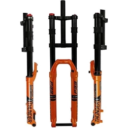 L.BAN Mountain Bike Fork L.BAN 27.5" 29" Bike Suspension Fork Air Fork MTB 1-1 / 8" Straight Steerer 160mm Travel 15x100mm Axle Manual Lockout Bicycle Fork, Orange-29in