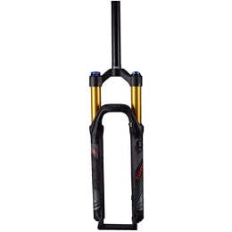 L.BAN Mountain Bike Fork L.BAN Suspension Forks 26 Inch MTB Air Suspension Fork 27.5 Inch Straight Tube Unisex 1-1 / 8" disc Bicycle Steerer Tube Travel 120mm, Black-27.5in