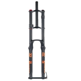 LAVSENA Mountain Bike Fork LAVSENA 26 27.5 29 Inch DH MTB Air Fork Downhill Mountain Bike Suspension Fork Travel 130mm Double Shoulder Front Fork Thru Axle 15x100mm Rebound Adjust (Color : Black, Size : 27.5'')