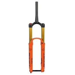 LAVSENA Mountain Bike Fork LAVSENA Mountain Bike Suspension Fork 27.5 29 Inch MTB Air Fork Travel 180m Rebound Adjust Tapered Tube Fork Thru Axle Manual Lockout DH / AM THR (Color : Orange, Size : 29'')