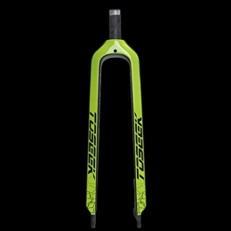 LDDLDG Mountain Bike Fork LDDLDG Ultralight Full Carbon Front Fork Bicycle Hard Fork Disc Brake 26 / 27 / 29 Inch Mountain Bike Shoulder Control (Color : Green, Size : 26 inch)