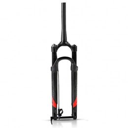 LDG Mountain Bike Fork LDG 27.5" MTB Suspension Fork, Aluminum-magnesium Alloy Front Bridge Spinal Canal 1-1 / 8" Travel 100mm Black City Bike Air Fork (Color : A, Size : 27.5inch)